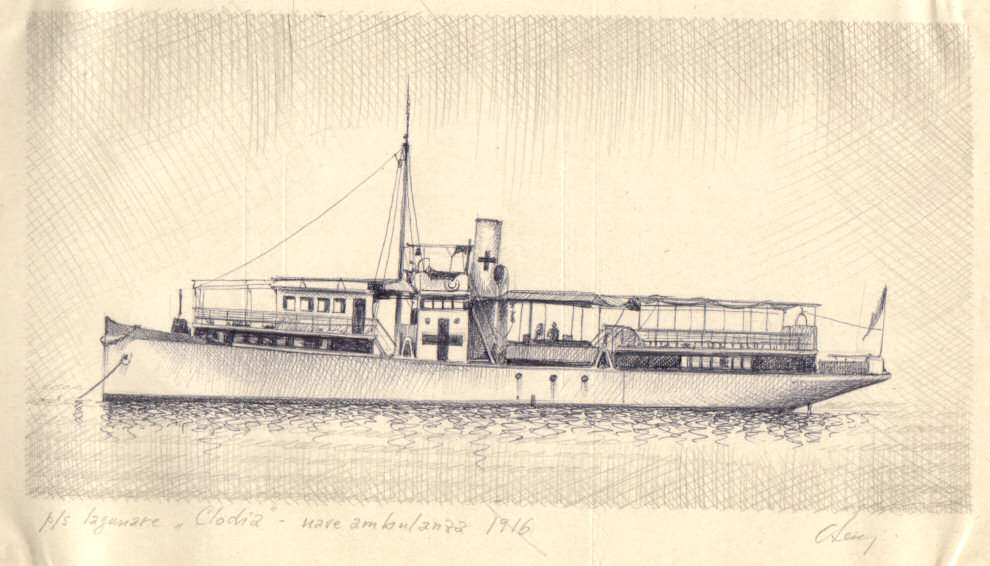 1916 - Piroscafo lagunare 'Clodia' - nave ambulanza